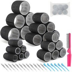 HAKINBOT 43-piece self-grip rollers in four sizes for versatile curls and volume