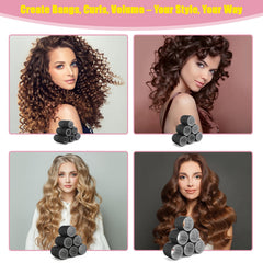 HAKINBOT oversized 85mm clips secure thick hair during heatless styling