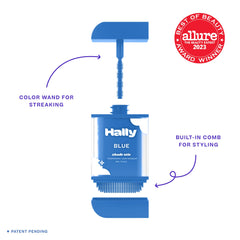 Hally Hair Shade Stix Blue built-in comb ensures even coverage.
