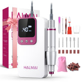 Halmai Electric Nail Drill Pro in portable cordless design for on-the-go manicures