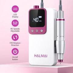 Halmai HMC320 pen design with safety lock for easy bit changes
