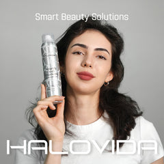 HALOVIDA dry shampoo at the roots provides instant volume and lift.