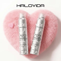 HALOVIDA invisible powder dispersion on hair leaves no white residue