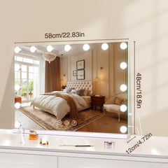 Halumao mirror with smart touch control enabling quick lighting changes.