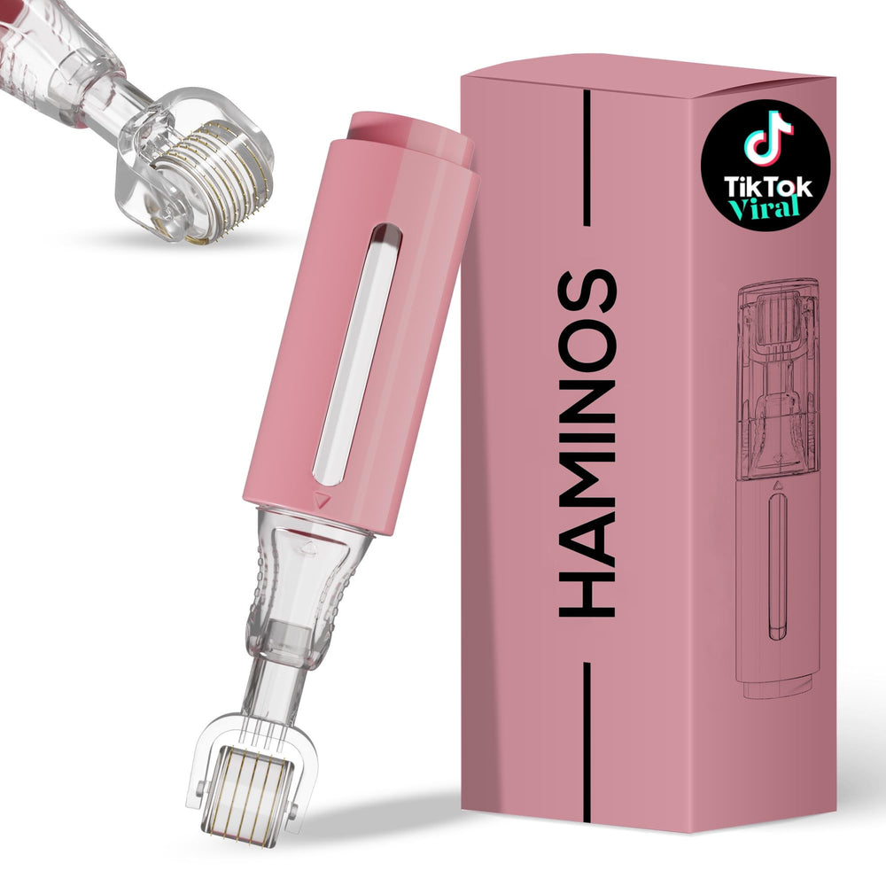 HAMINOS Derma Roller with Reservoir boosts serum absorption for skin care