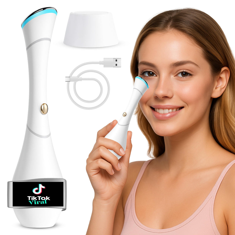 HAMINOS Eye Massager Wand with heat eases eye tension and reduces puffiness.