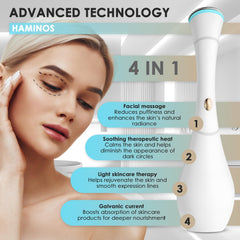 HAMINOS ionic absorption mode boosts water-based serums for deeper hydration.