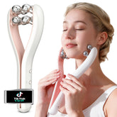 HAMINOS Microcurrent Facial Massager 3D rollers close-up enhances serum absorption.