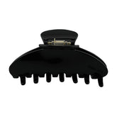Hana Mia Luxury Black Claw Clip in 4 inch size for secure half-up styles.