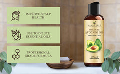 Handcraft Blends Avocado Oil applied to hair for shine and manageability.