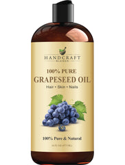 Handcraft Blends Grapeseed Oil bottle pour for lightweight skin and hair care.