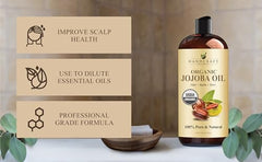 Handcraft Blends Jojoba Oil packaging highlighting organic, hexane-free quality