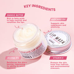 Handmade Heroes jojoba oil dropper image emphasizes gentle daily lip care.