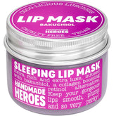 Handmade Heroes lip butter night mask jar shows rich texture for overnight hydration.