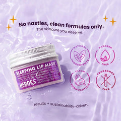Close-up of Handmade Heroes lip butter texture highlighting creamy formula.