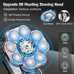 Handsomenemen 5-in-1 grooming kit includes head and nose/ear trimmer for versatile grooming