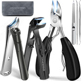 HANDWENG angled head toenail clippers for seniors offer precise cuts with clear edge visibility