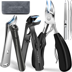 HANDWENG angled head toenail clippers for seniors offer precise cuts with clear edge visibility