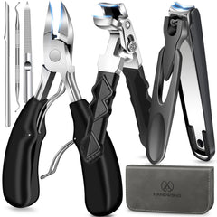 HANDWENG large podiatrist toenail clipper trimming thick nails for relief and control.