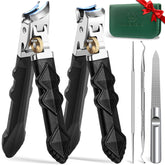 HandWeng wide-jaw toenail clippers for thick nails, smooth trimming.