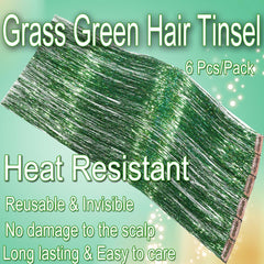 HandWig heat-resistant synthetic tinsel stays bright up to 320°F.
