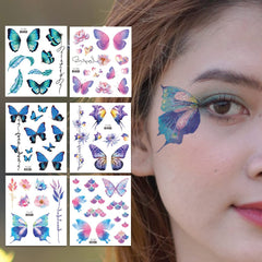 Hansamu tatuajes mariposa y flores, variedad para looks de fiesta y recreación.