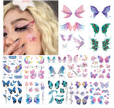 Hansamu tatuajes mariposa brillante, realza maquillaje de ojos con destellos ligeros y duraderos.