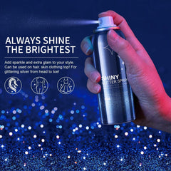HANYWIL spray purpurina sobre ropa para toque festivo sin manchas.
