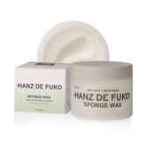 Hanz de Fuko Sponge Wax 2oz tin jar for flexible hold and a semi-matte finish.