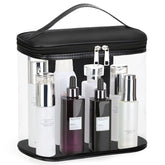 HAOGUAGUA clear travel bag with zipper top keeps toiletries visible and organized on the go.