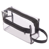 HAOGUAGUA clear travel toiletry bag front view for quick item access.