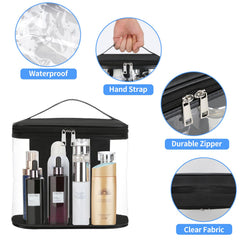HAOGUAGUA large-capacity toiletry bag holds brushes, shampoos, cosmetics and more.