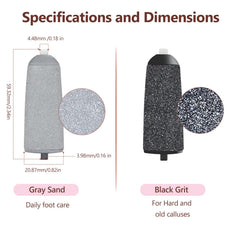 Haootadiy Pedi rough grinding head for deeper exfoliation on dry skin areas.