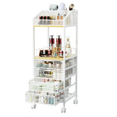 HapiRm makeup organizer top compartments keep brushes neatly displayed and accessible