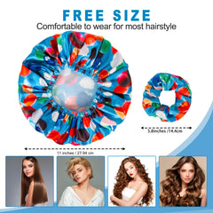 Happtiger satin hair scrunchie Pattern A keeps hair secured after shower.