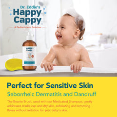 Happy Cappy Beanie Brush in use providing a gentle scalp massage