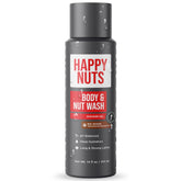 Happy Nuts Big Wood bottle front for deep-cleaning moisturizing wash.