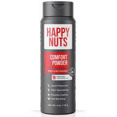 HAPPY NUTS Comfort Powder Deodorant para zona inguinal, protección duradera y fresca