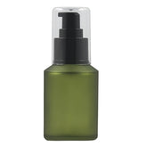 Happyupcity green glass bottle with pump in 60ml for travel-friendly skincare
