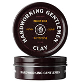 Hardworking Gentlemen Hair Clay tub front with medium hold and matte finish
