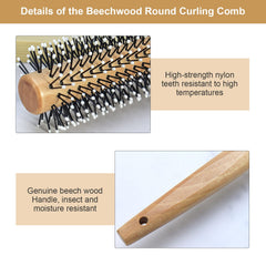 Harewu wooden handle brush with nylon pins for smooth detangling
