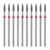 Hariendny diamond flame cuticle bit close-up for precise removal