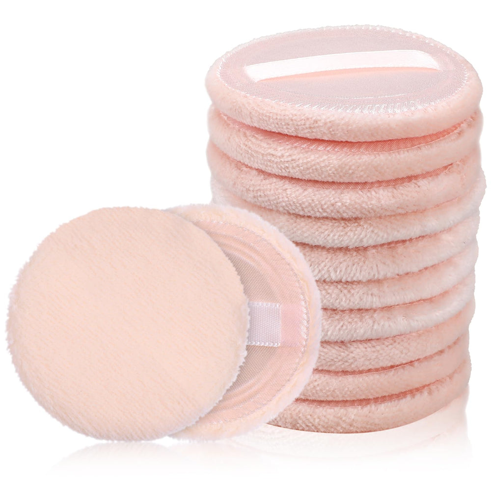 Hariendny round velour face powder pad for smooth, even makeup application.