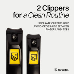 Harperton dual cutters for fingernails and toenails deliver clean trims.
