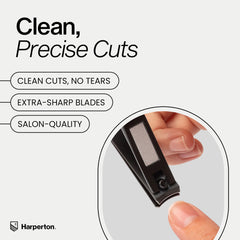Harperton heavy duty toenail clippers with ergonomic grip for arthritis relief.