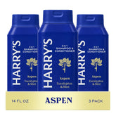 Harry's 2-in-1 Aspen bottle front shows convenient all-in-one care