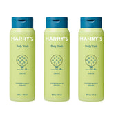 Harry's Grove scent body wash bottle with refreshing citrus aroma for energized mornings.