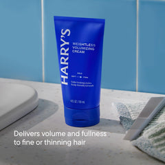 Harry's Crema Volumen Ligero: aplicación en la palma para definir sin peso.
