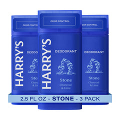 Harry's desodorante fragancia Piedra en empaque elegante, protección diaria.