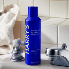 Harry's foam close-up shows thick cushion for precise razor control
